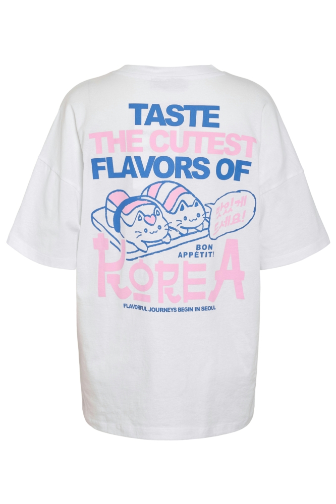 NMIDA RAMEN S/S T-SHIRT 27037422 Bright White/Korean Seoul